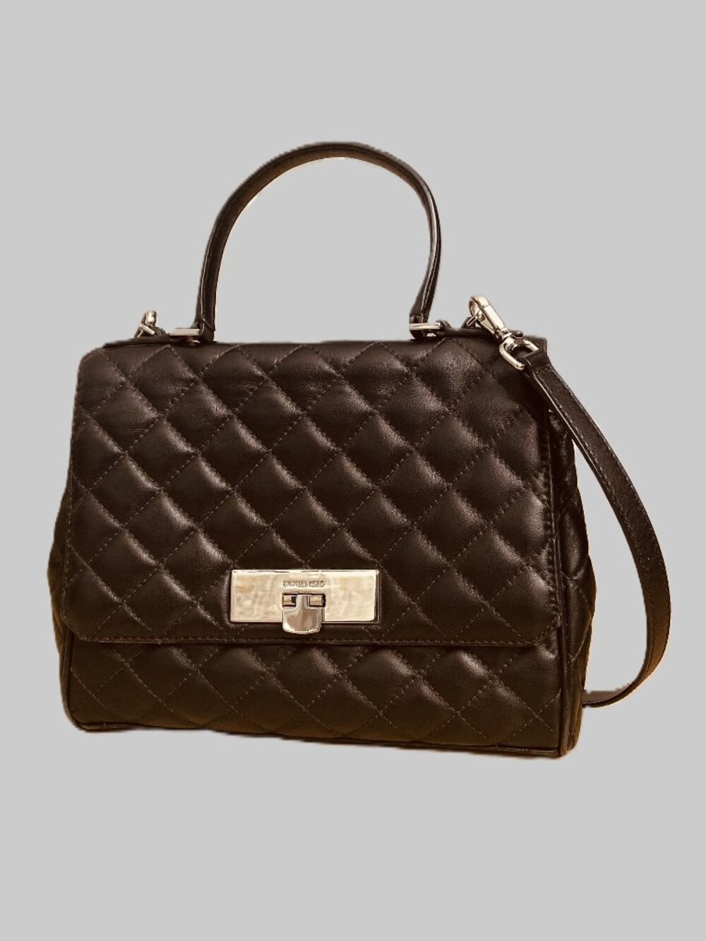 Michael Kors Black Quilted Satchel Handbag